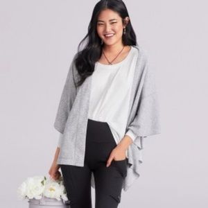 CAbi Light Gray Women's Open Cardigan